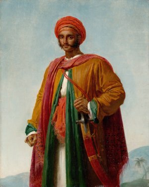 Study for 'Portrait of an Indian' by Anne Louis Girodet-Trioson Oil Painting