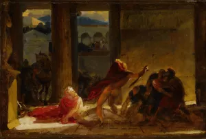 The Death of Pyrrhus by Anne Louis Girodet-Trioson Oil Painting