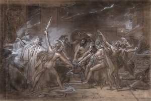 The Oath of the Seven Chiefs against Thebes by Anne Louis Girodet-Trioson Oil Painting