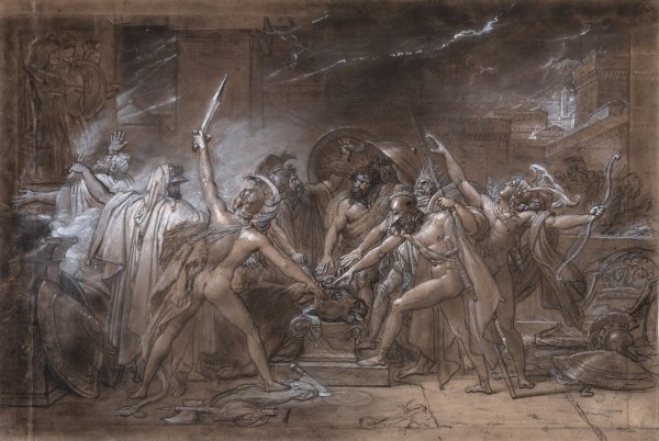 Main Product Photo of The Oath of the Seven Chiefs against Thebes  Painting by Anne Louis Girodet-Trioson