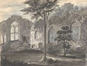 Abbey at Birkenhead 1830 by Anne Rushout Oil Painting