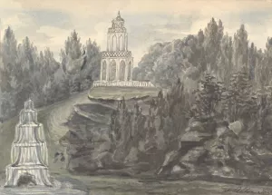 At Alton Towers by Anne Rushout Oil Painting