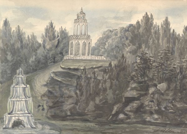 At Alton Towers  by Anne Rushout - Hand-Painted Oil Painting Reproduction