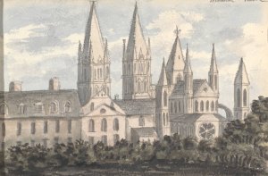 Cathedral, Caen by Anne Rushout Oil Painting