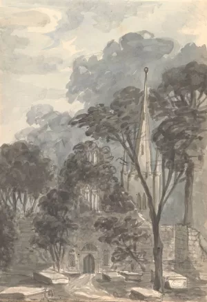 Church at Birkenhead by Anne Rushout Oil Painting
