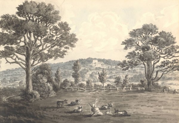 Clayberry from Field, May 1829  by Anne Rushout - Hand-Painted Oil Painting Reproduction