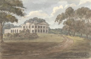 Finborough Hall, July 30, 1824 by Anne Rushout Oil Painting