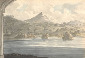 From Window at Eastnor Castle, Gloucestershire Beacon, September 28, 1829 by Anne Rushout Oil Painting