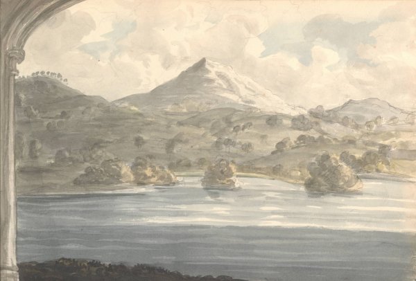 From Window at Eastnor Castle, Gloucestershire Beacon, September 28, 1829  by Anne Rushout - Hand-Painted Oil Painting Reproduction