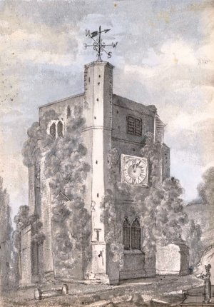 Hornsey Church by Anne Rushout Oil Painting