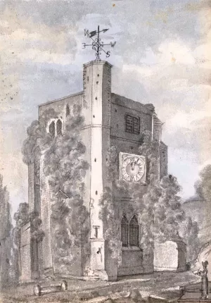 Hornsey Church by Anne Rushout Oil Painting