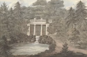 Indian Bridge, Lower Thornery, Sezincote Oil painting by Anne Rushout