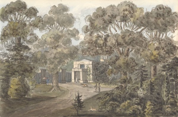 Lodge at Wanstead Grove, October 2, 1828  by Anne Rushout - Hand-Painted Oil Painting Reproduction