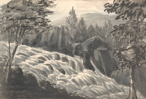 Lord Gwydir's, Near the Capel Carig Road, September 1830  by Anne Rushout - Hand-Painted Oil Painting Reproduction