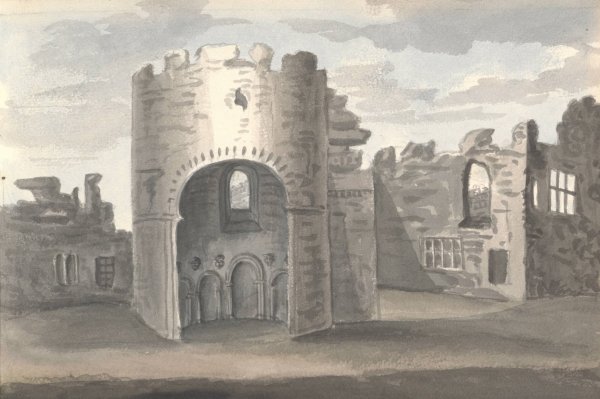 Ludlow Castle  by Anne Rushout - Hand-Painted Oil Painting Reproduction