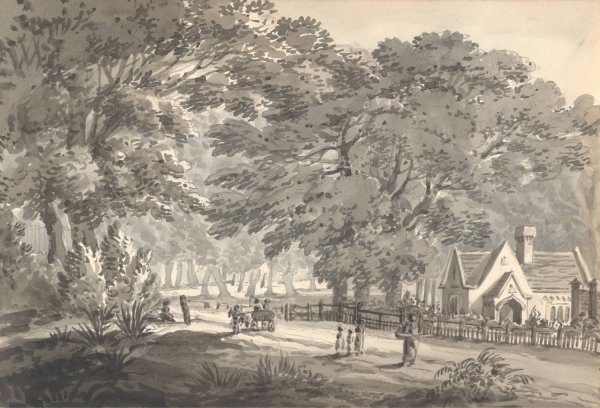 Mr. Mark's Cottage, Wanstead, May 1829  by Anne Rushout - Hand-Painted Oil Painting Reproduction