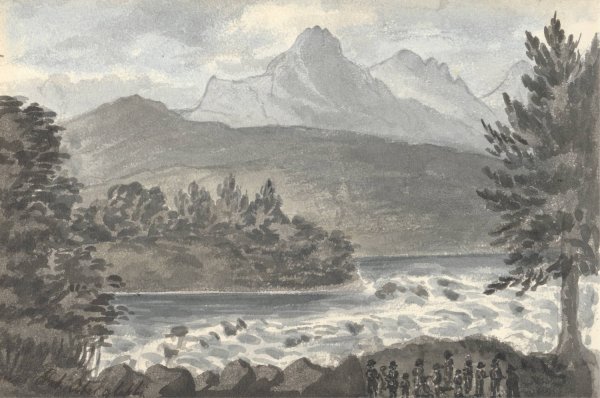 Near Pont Aberglaslin  by Anne Rushout - Hand-Painted Oil Painting Reproduction