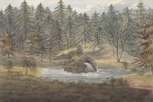 Pool and Falls, Thornery, Sezincote by Anne Rushout Oil Painting