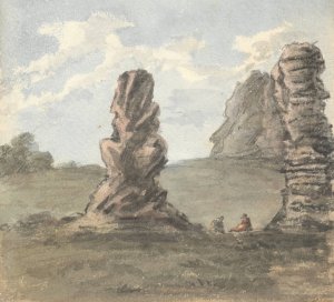 Remains of Fort on Mt. St. Catherine near Roeun, Said to Have Been the Station of R. Coeur de Lion by Anne Rushout Oil Painting