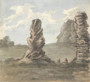 Remains of Fort on Mt. St. Catherine near Roeun, Said to Have Been the Station of R. Coeur de Lion by Anne Rushout Oil Painting