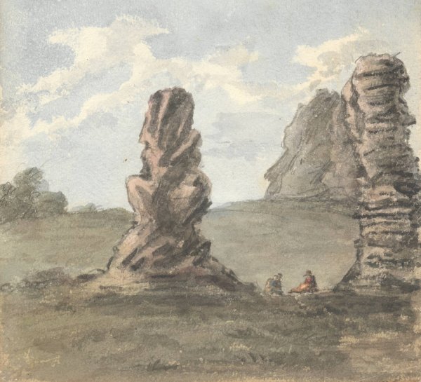 Remains of Fort on Mt. St. Catherine near Roeun, Said to Have Been the Station of R. Coeur de Lion  by Anne Rushout - Hand-Painted Oil Painting Reproduction