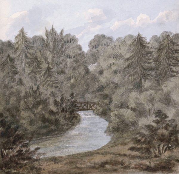 Main Product Photo of Thornery Pool, Sezincote  Painting by Anne Rushout