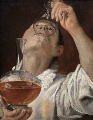 Boy Drinking by Annibale Carracci Oil Painting