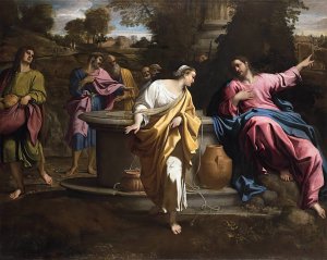 Christ and the Samaritan Woman by Annibale Carracci Oil Painting