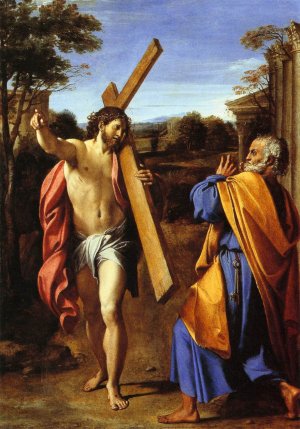 Domine quo Vadis by Annibale Carracci Oil Painting