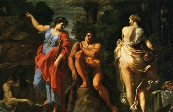 Main Product Photo of Hercules at the Crossroads Painting by Annibale Carracci