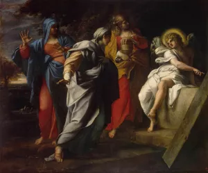 Holy Women at Christ' s Tomb by Annibale Carracci Oil Painting