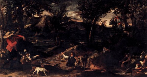 Main Product Photo of Hunting Painting by Annibale Carracci