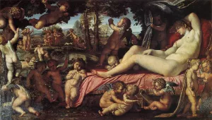 Sleeping Venus by Annibale Carracci Oil Painting