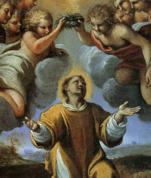 The Coronation of St Stephen by Annibale Carracci Oil Painting