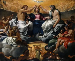 The Coronation of the Virgin by Annibale Carracci Oil Painting