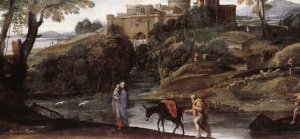 The Flight into Egypt Oil painting by Annibale Carracci
