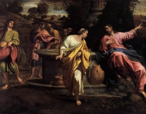 The Samaritan Woman at the Well Oil painting by Annibale Carracci