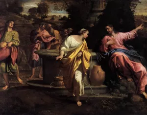 The Samaritan Woman at the Well by Annibale Carracci - Oil Painting Reproduction