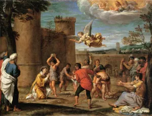 The Stoning of St Stephen by Annibale Carracci Oil Painting