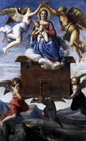 Translation of the Holy House painting by Annibale Carracci