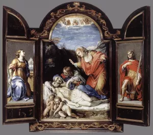 Triptych painting by Annibale Carracci