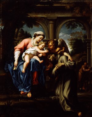 Vision of Saint Francis by Annibale Carracci Oil Painting