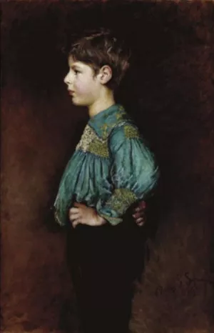 Portrait of Guy William Hopton by Annie Louisa Swynnerton - Oil Painting Reproduction