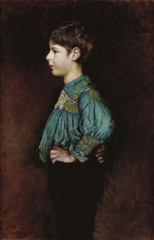 Portrait of Guy William Hopton by Annie Louisa Swynnerton - Hand-Painted Oil Painting Reproduction