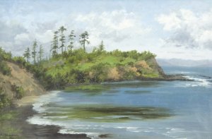 South Point of Agate Beach, Port Crescent, Washington by Annie Lyle Harmon Oil Painting