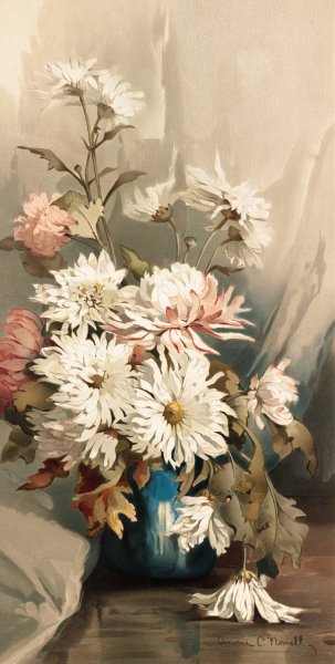 Main Product Photo of Chrysanthemums No. 5  Painting by Annie Nowell