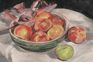 Autumn Apples I by Annie Warren Oil Painting