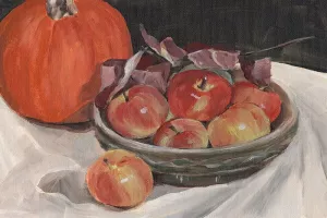 Autumn Apples II by Annie Warren Oil Painting
