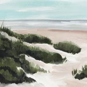 Beach Path I Oil Painting by Annie Warren - Contemporary