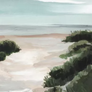 Beach Path II Oil Painting by Annie Warren - Contemporary
